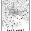 baltimore maryland city map art – minimalist & classic printable wall decor
