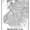 brooklyn new york city map art – minimalist & classic printable wall decor