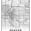 denver colorado city map art – minimalist & classic printable wall decor
