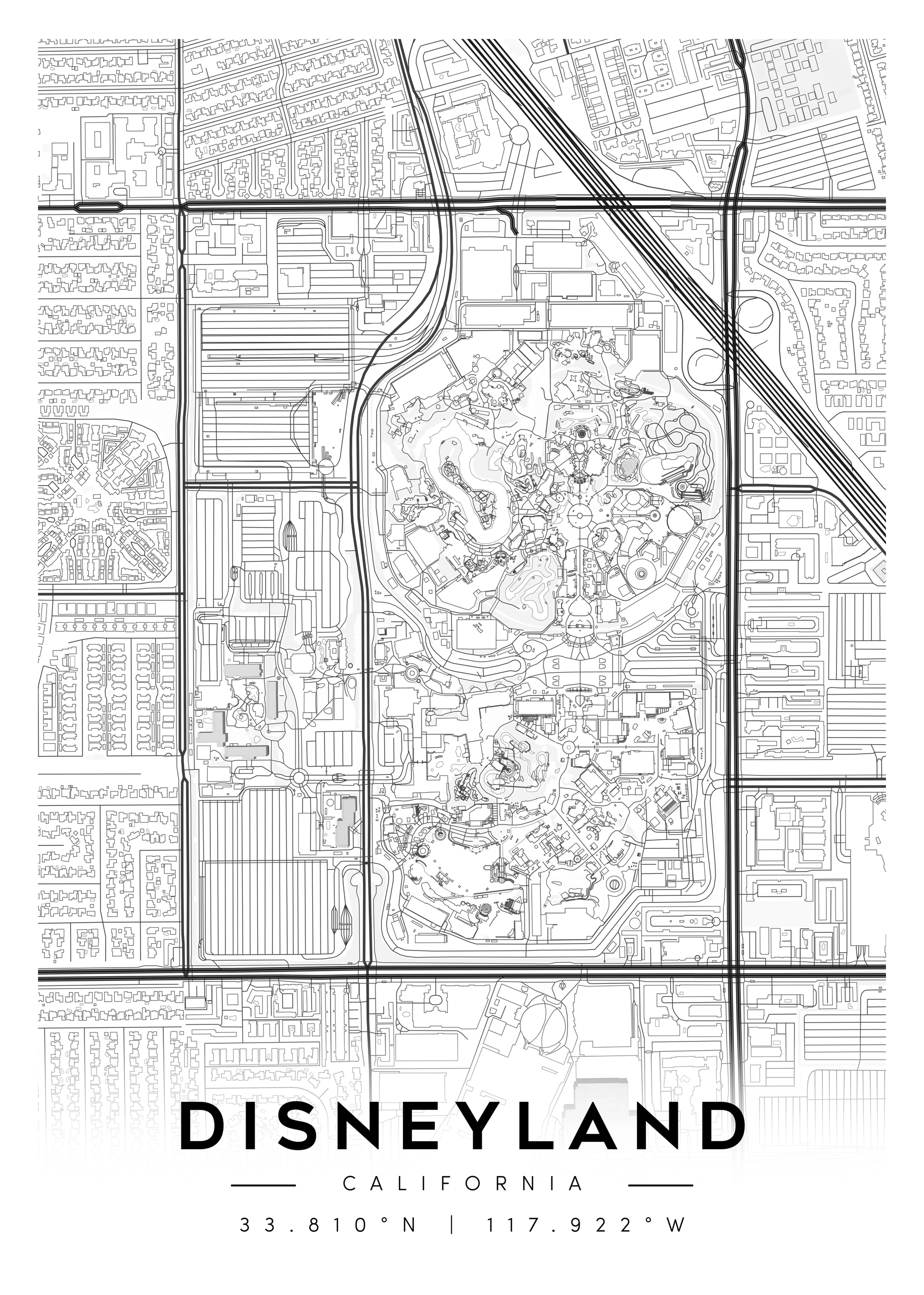 disney world florida city map art – minimalist & classic printable wall decor (copy)
