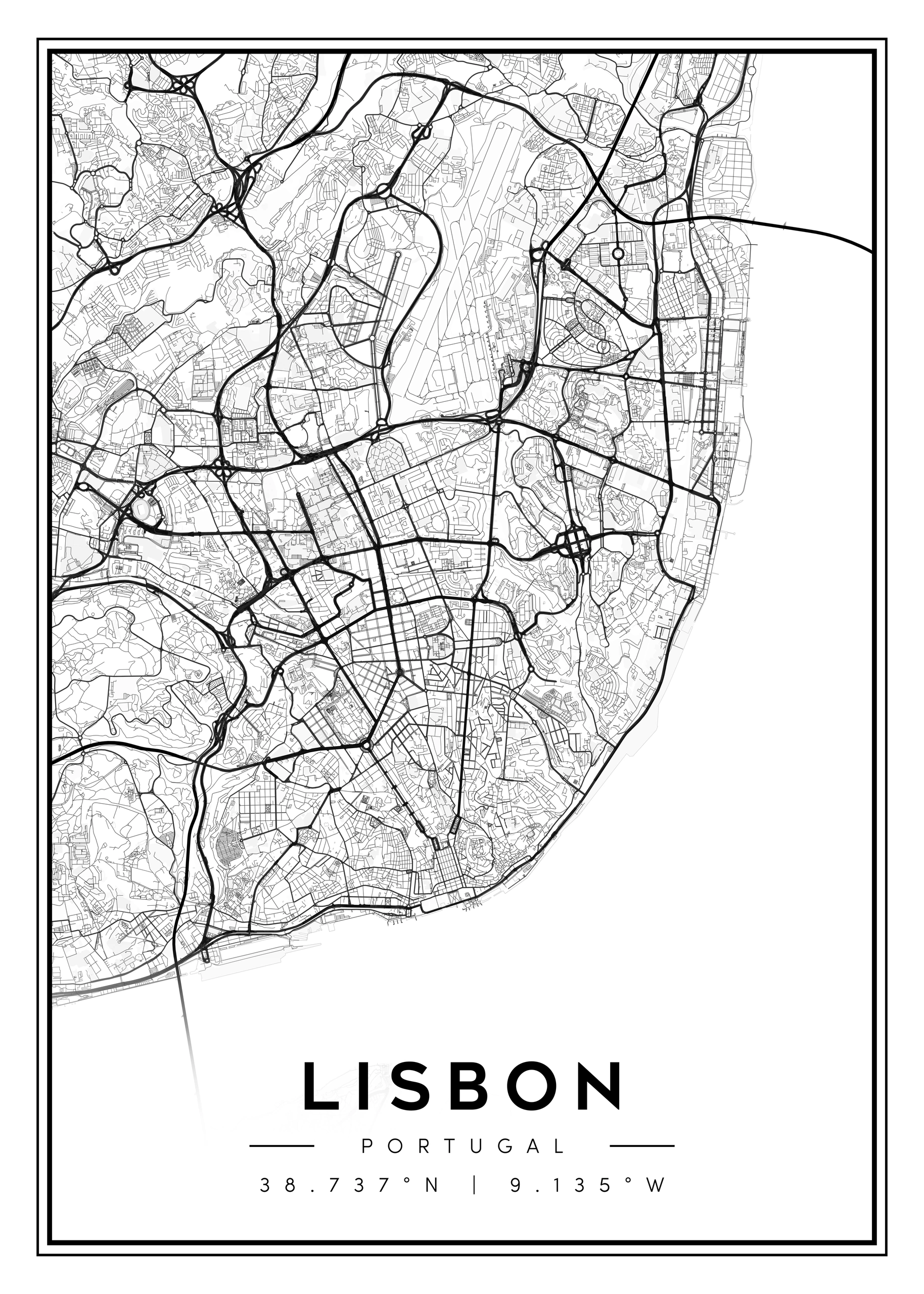 licity map art – minimalist & classic printable wall decor