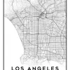 los angeles california city map art – minimalist & classic printable wall decor