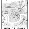 new orleans city map art – minimalist & classic printable wall decor