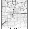 orlando florida city map art – minimalist & classic printable wall decor