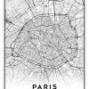 paris france city map art – minimalist & classic printable wall decor