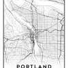 portland city map art – minimalist & classic printable wall decor