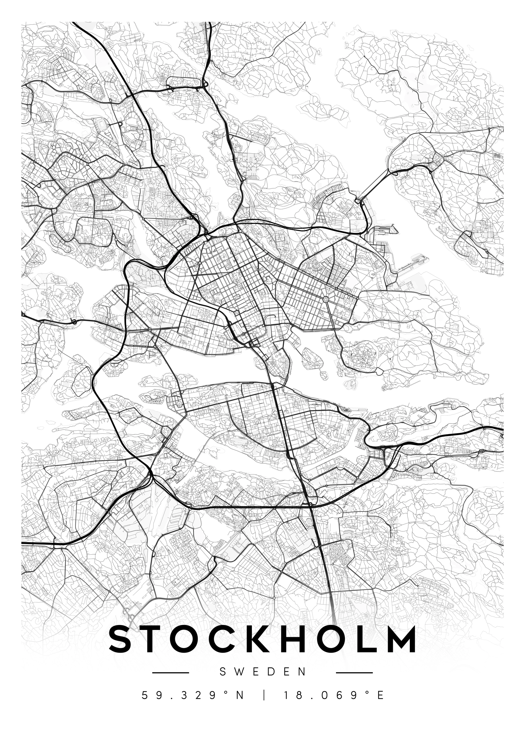 stockholm sweden city map art – minimalist & classic printable wall decor (copy)