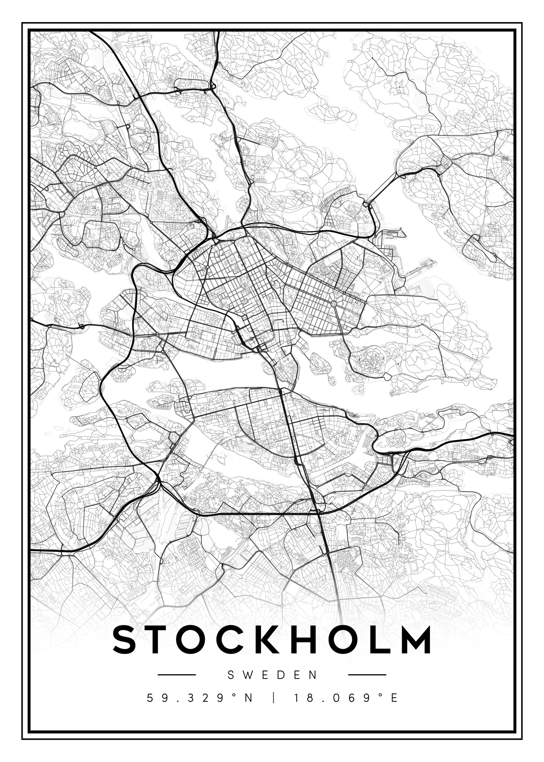 stockholm sweden city map art – minimalist & classic printable wall decor (copy)