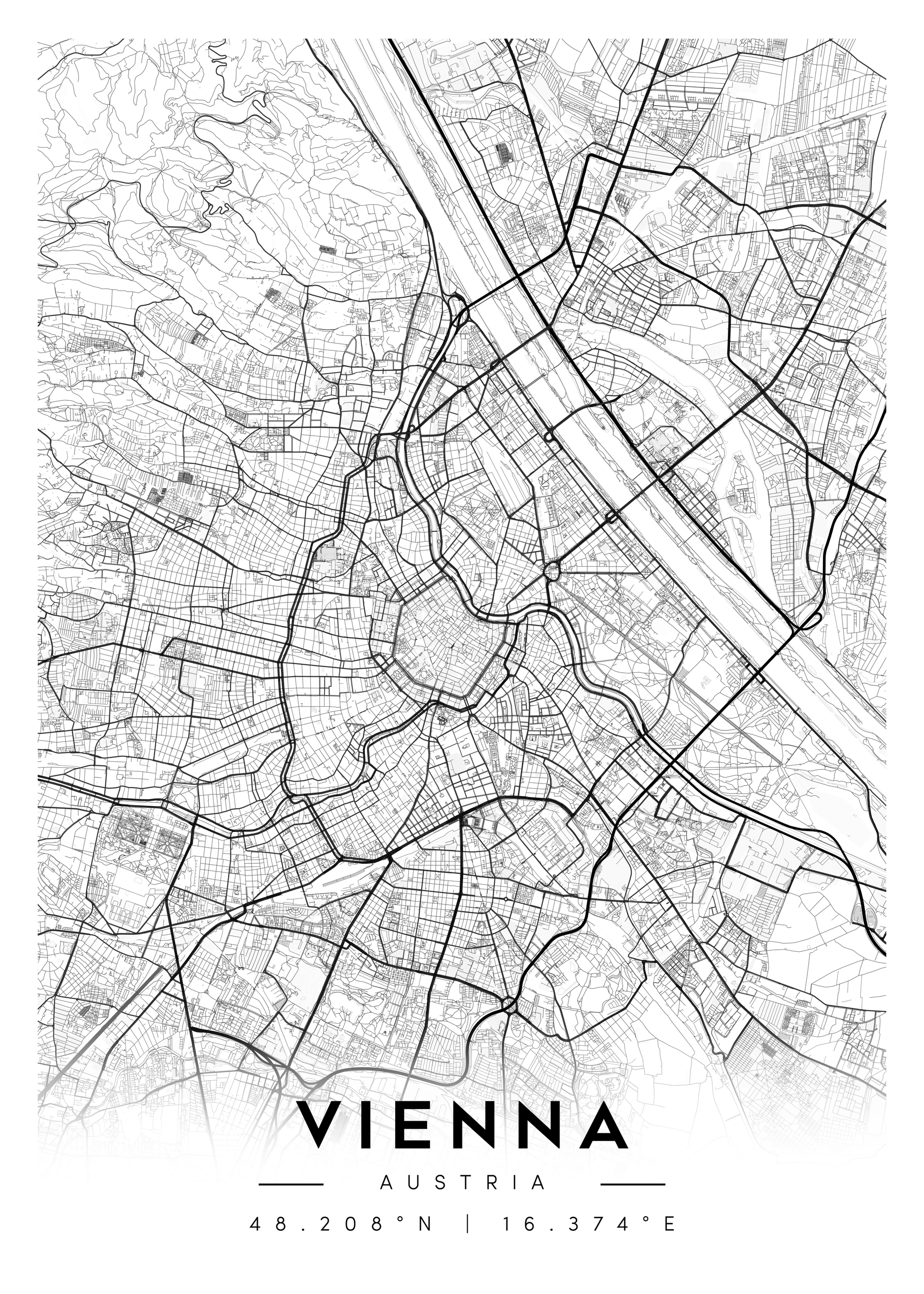 city map art – minimalist & classic printable wall decor