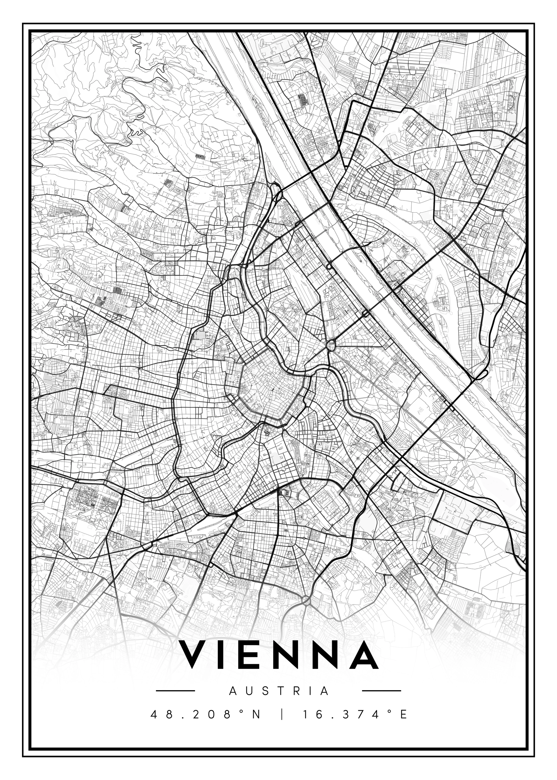 city map art – minimalist & classic printable wall decor